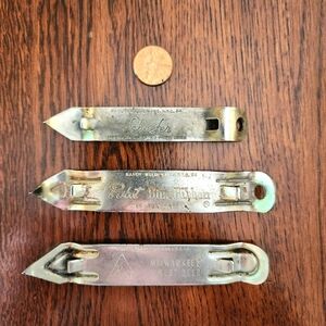 Three Vintage Beer Company Can Openers (Scheafer, Pabst, Milwaukees)